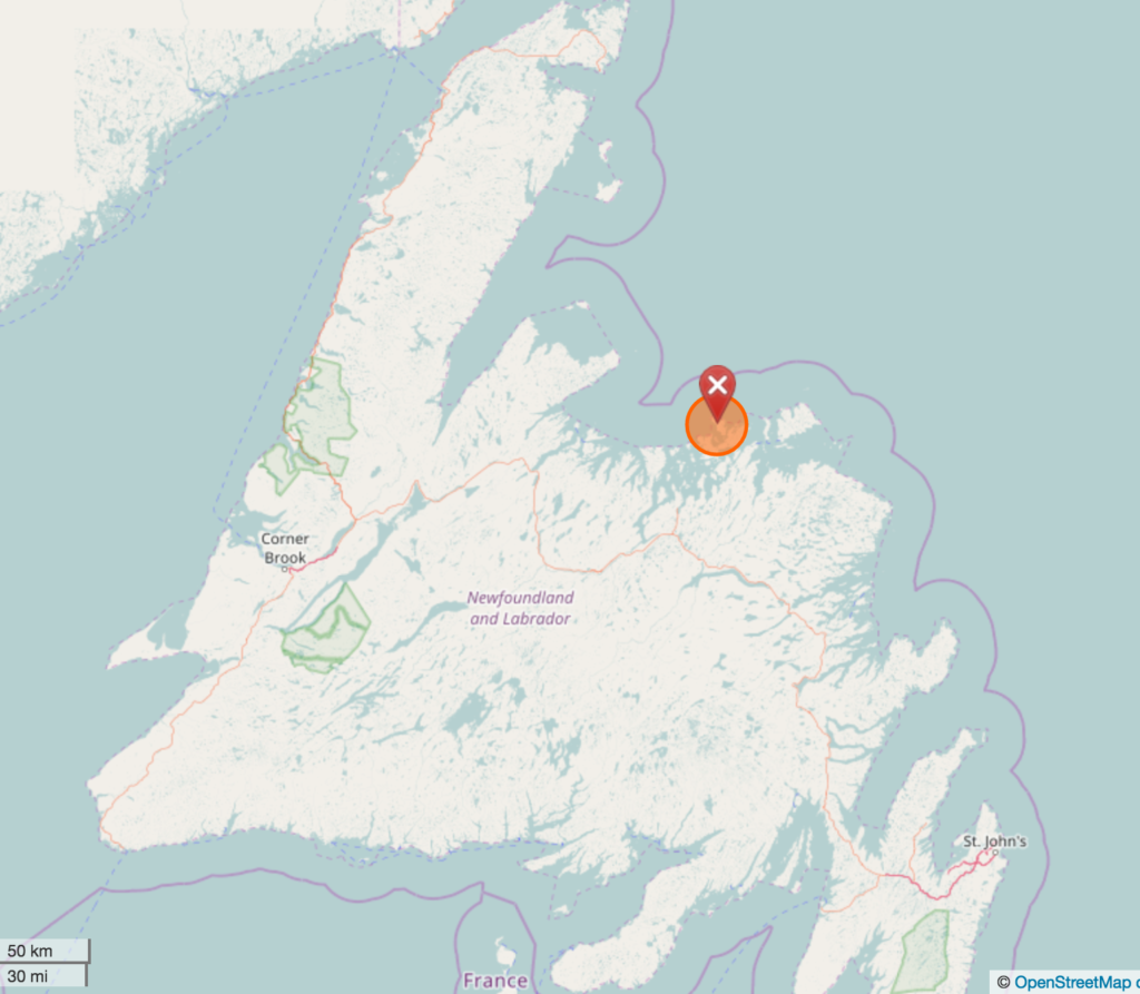 Twillingate, Newfoundland Map
