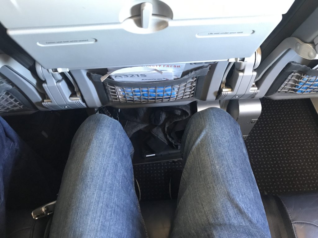 American Airlines A321 economy leg room